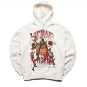 Jordan Flight Fleece Graphic Pullover Hoodie Sail Size Medium